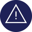 Advertencia circulo azul oscuro